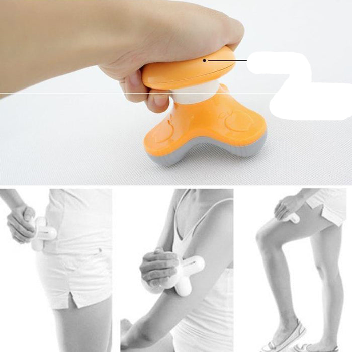 Imported Portable Handled Triangle Vibration Electric Massager Use USB Cable or 3pcs AAA Batteries ( Come with USB Cable)