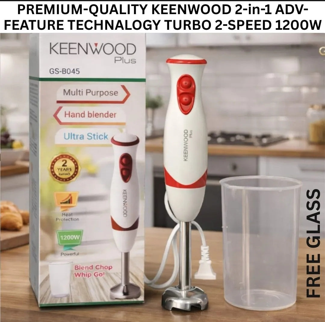 Kenwood Plus Multi Purpose Ultra Stick Hand Blender 1200W – Large Size Heavy Duty Motor Hand Blender for Kitchen, Smoothies, Soups & Mixing