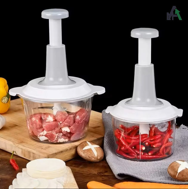 Manual Hand Chopper for Vegetables, and Fruits 2L Capacity – Multipurpose Food Cutter with Stainless Steel Blades – Fast & Effortless Chopping Tool for Kitchen 2L Hand Chopper Manual Machine Ha