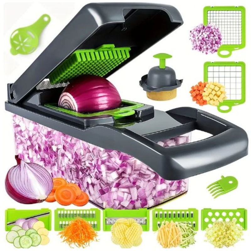 16-in-1 Nicer Dicer Vegetable Cutter – Multifunctional Chopper & Slicer Set