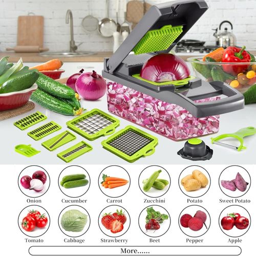 16-in-1 Nicer Dicer Vegetable Cutter – Multifunctional Chopper & Slicer Set