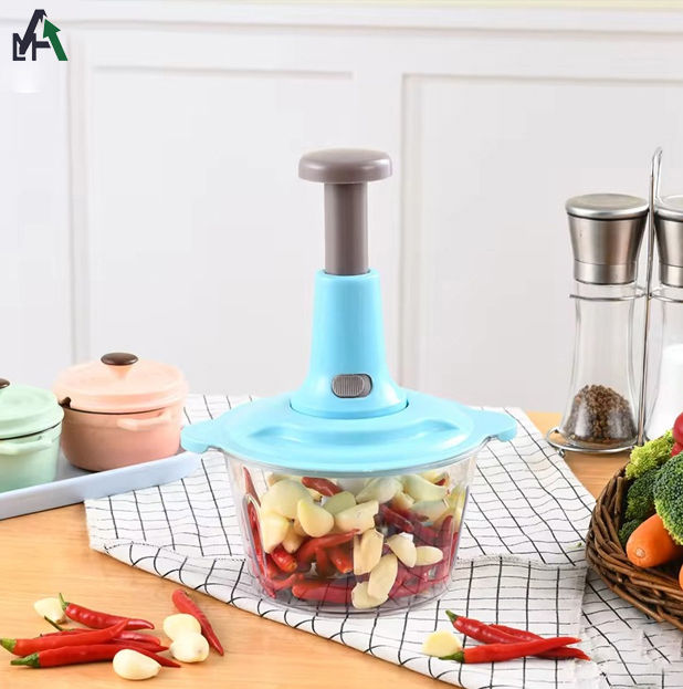 Manual Hand Chopper for Vegetables, and Fruits 2L Capacity – Multipurpose Food Cutter with Stainless Steel Blades – Fast & Effortless Chopping Tool for Kitchen 2L Hand Chopper Manual Machine Ha