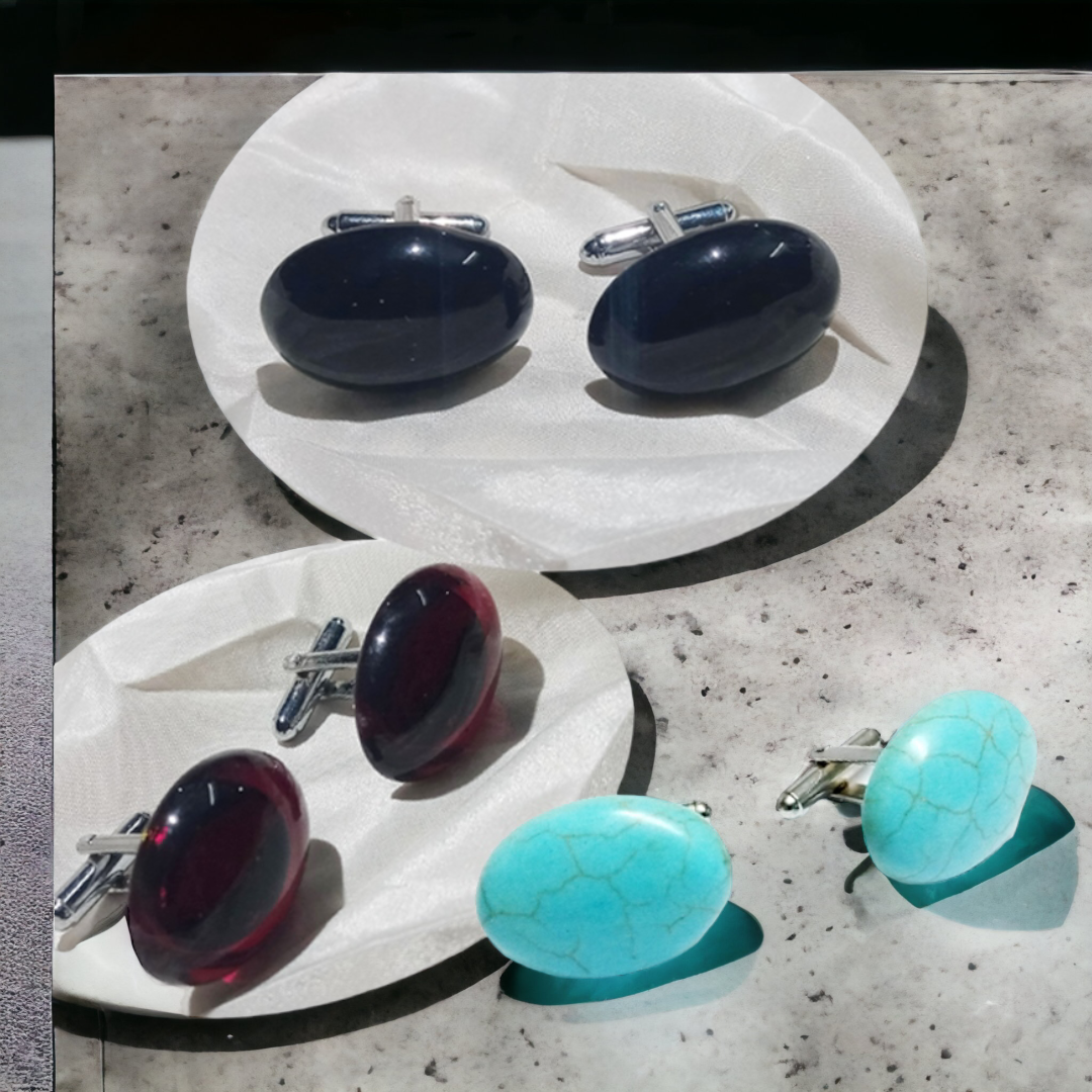 Imported Stone Heavy Material High Quality-Stone Cufflink-Nug Cufflink Stud For Men