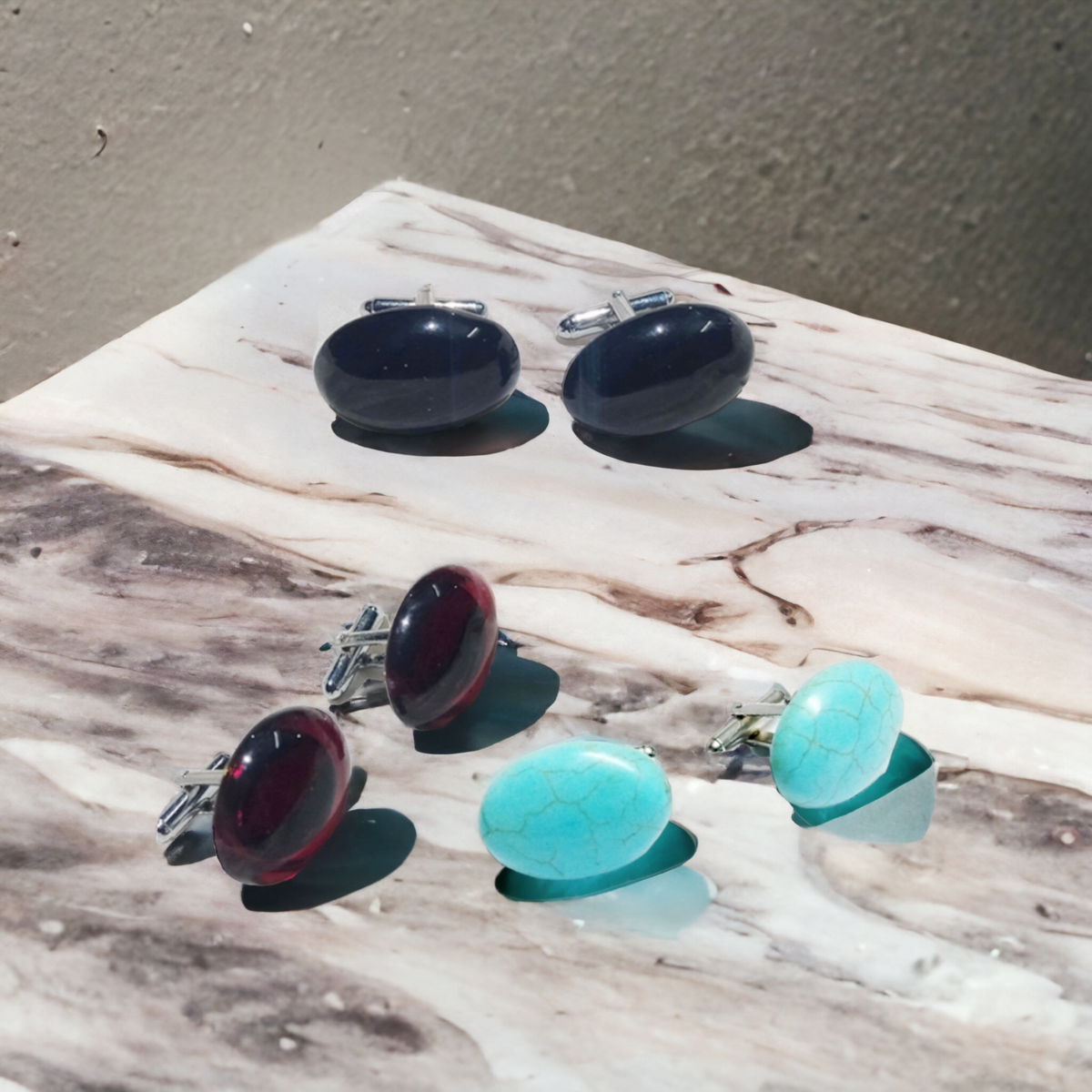 Imported Stone Heavy Material High Quality-Stone Cufflink-Nug Cufflink Stud For Men